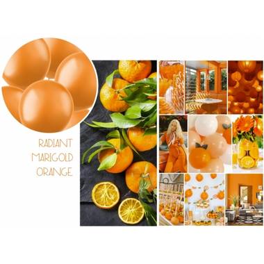 Balony Radiant Marigold Orange Metaliczny 33cm - 50 sztuk 2