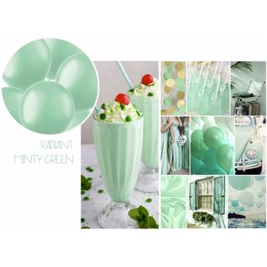 Balloons Radiant Minty Green Metallic 33cm - 100 pieces 2