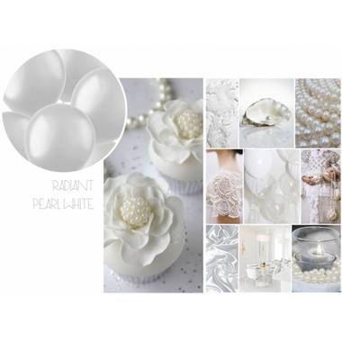 Balon XL Radiant Pearl White Metaliczny - 78 cm 2