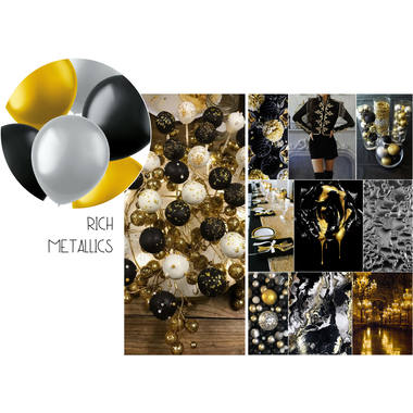 Mini Balloons Rich Metallics 13cm - 50 pieces 2