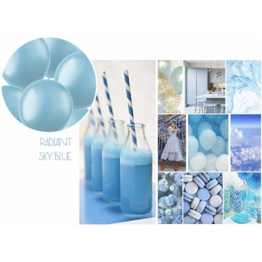 Balloons Radiant Sky Blue Metallic 33cm - 10 pieces 2