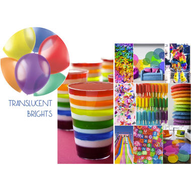 Ballons Translucent Brights 33cm - 50 Stück 2