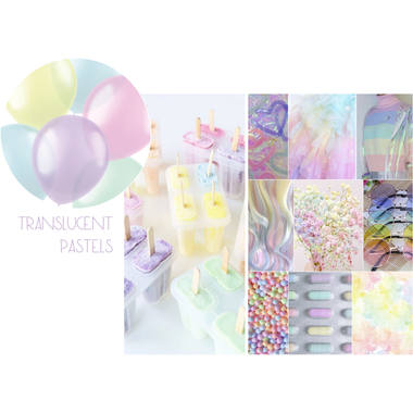 Palloncini Translucent Pastels 33cm - 100 pezzi 2