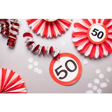 30th Birthday Traffic Sign Honeycomb Fan - 3 pieces 3