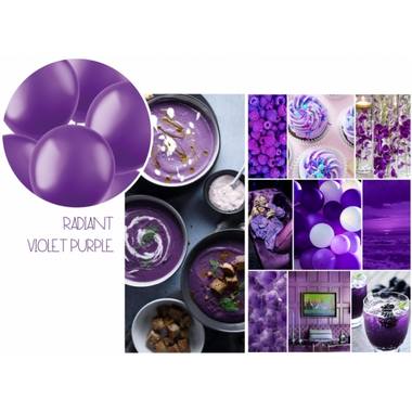 Ballonnen Radiant Violet Purple Metallic 33cm - 50 stuks 2