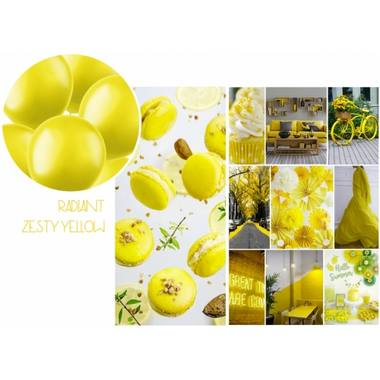 Balloons Radiant Zesty Yellow Metallic 33cm - 50 pieces 2
