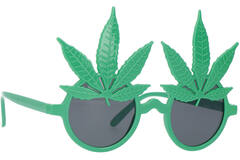 Glasses Cannabis leaves