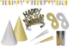 Pacchetto festa Happy New Year Glitter - 27 pezzi