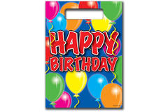 Happy Birthday Balloons Gift Bags - 8 pieces