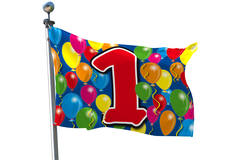 1st Birthday Flag Balloons - 60x90 cm