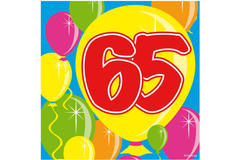 65 urodziny balony balony 25x25 cm - 20 sztuk
