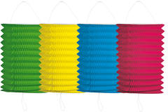 Accordion Lantern Plain-Coloured - 16 cm