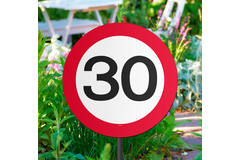 30th Birthday Traffic Sign Garden Sign - 26x52 cm