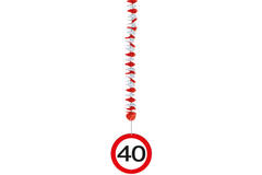 40th Birthday Traffic Sign Hangers - 3 pieces 2