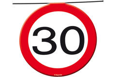 30th Birthday Traffic Sign Garland - 12 m