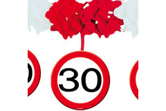 30th Birthday Traffic Sign Garland with Hangers 1