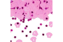 Coriandoli rosa da tavola - Ragazza alla nascita