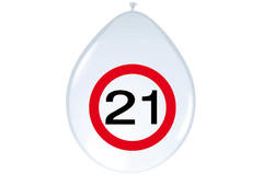Palloncini per segnali stradali 21 anni - 8 pezzi