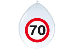Palloncini per segnali stradali 70 anni - 8 pezzi 1