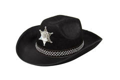 Zwarte Cowboy Hoed met Sheriff Ster 1