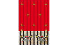 Red Pirate Table Cloth - 130x180 cm