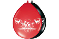 Roter Pirat Ballons - 8 Stück