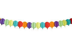 Papiergirlande mit Ballons verschiedene Farben - 6 Meter