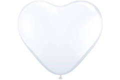 Herzförmige Ballons Weiß - 100 Stück 1