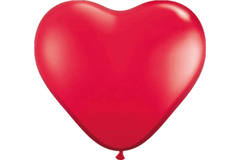 Balony w kształcie serca czerwone - 8 sztuk 1