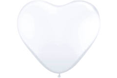 Heart-shaped Balloons White - 8 pieces