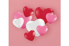 Heart-shaped Balloons Set - 8 pieces