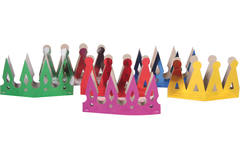 Coloured Crowns Assorted - 6 pieces