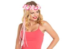 Hawaii Haarband Roze Luxe 1