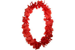 Collana Hawaii con fiori rossi 1