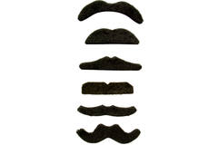 Black Moustache Set - 6 pieces