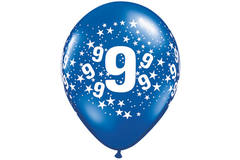 Balloons 9 Years Stars 28cm - 100 pieces 1