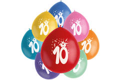 Ballonnen Color Pop Monsters 10 Jaar 23cm - 8 stuks 1