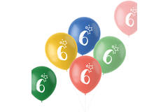 Balloons Retro 6 Years Multicolored 33cm - 6 pieces 1