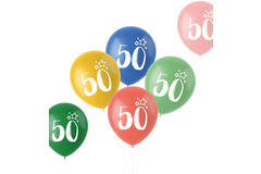 Palloncini Retro 50 Anni Multicolore 33cm - 6 pezzi 1