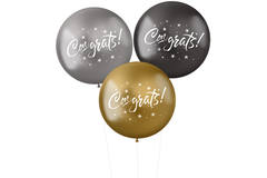 Balloons XL 'Congrats!' Electrum 48cm - 3 pieces