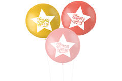 Ballons XL 'You Are A Star!' Pink/Rot 80cm - 3 Stück 1
