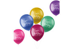 Palloncini Shimmer Happy Birthday Multicolore 33cm - 6 pezzi 1