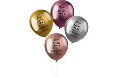 Ballons Shimmer Hugs, Kisses & Wishes 33cm - 4 Stück