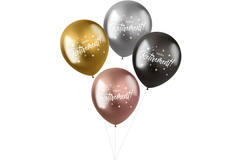 Ballons Shimmer 'Happy Retirement!' Electrum 33cm - 4 Stück 1