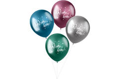 Ballonnen Shimmer 'Welcome Home!' Electrum 33cm - 4 stuks 1