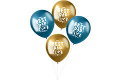 Balloons Shimmer 'Best Dad Ever!' 33cm - 4 pieces 1