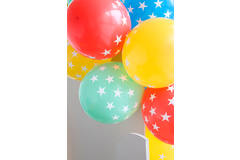 Balloons Retro Stars Multicolored 33cm - 6 pieces 2