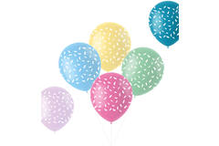 Ballonnen Pastel Sprinkles Meerkleurig 33cm - 6 stuks 1