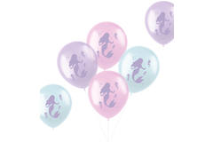 Ballons Pastell Mermaid Mehrfarbig 33cm - 6 Stück