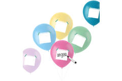 Balloons Writable Pastel Multi Colors - 6 pieces